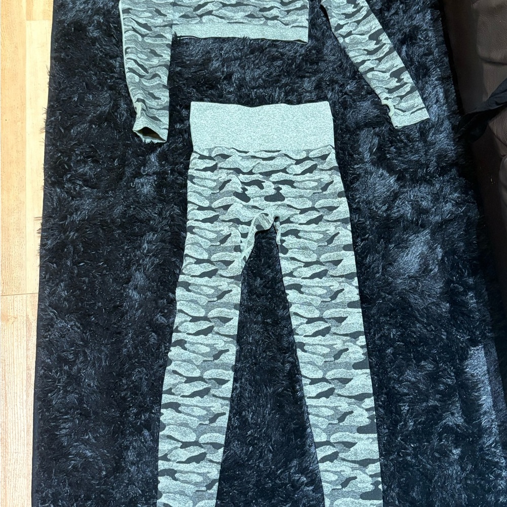 Camouflage Leggings and Top Set